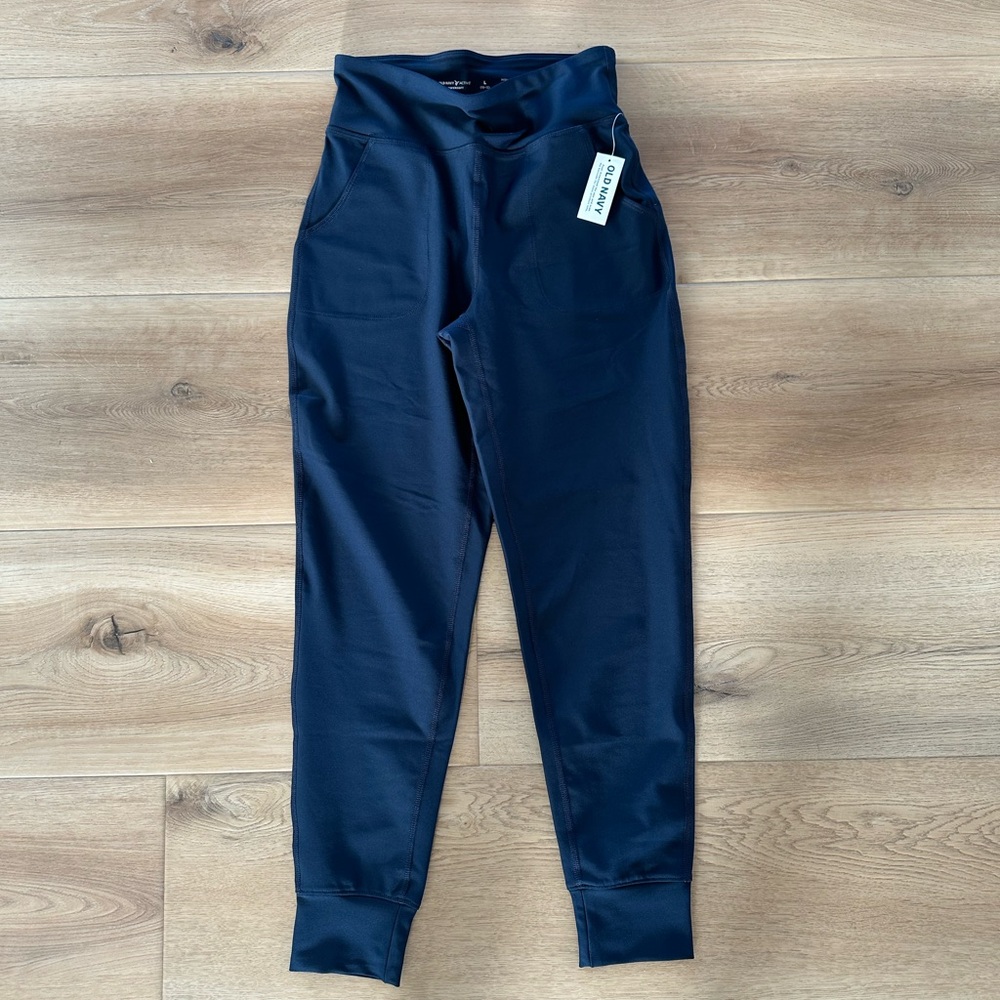 Girls High-Waisted Powersoft Joggers - Navy - Size L